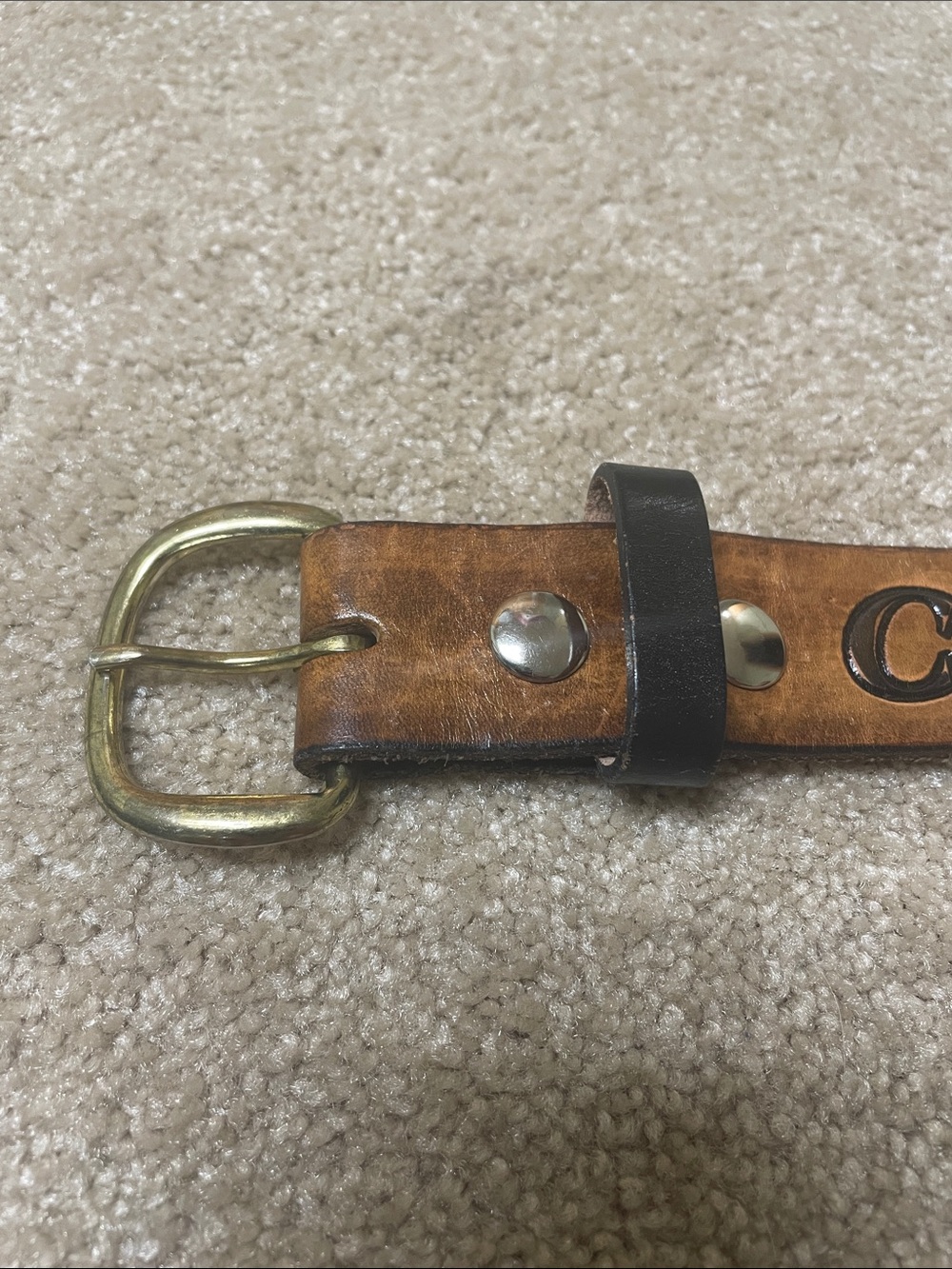 Men’s Handmade Leather Belt with “Colt” Name - Picture 4 of 8